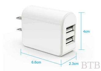 الصين شاحن سفر مزدوج USB 5V 1A 2.1A USB المزود