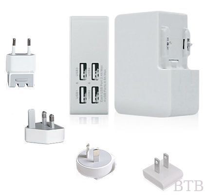 الولايات المتحدة وصلة 4 محول USB عالمية محول سفر مصغر المزود