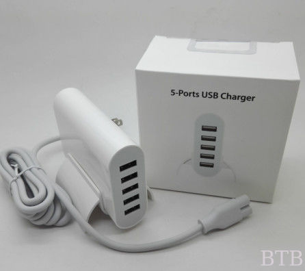 مكيّف 5USB أبيض اللون المزود