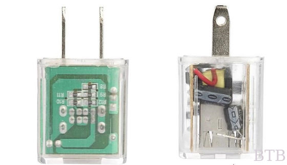 شاشة الشفافية لشاحن الشفافية شاحن مصغر رابط USB مؤشر LED 5V1A 5V 2.1A المزود