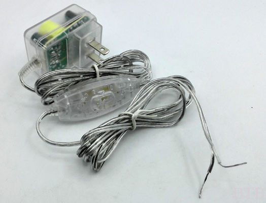 محول الشفافية 12V 1A 24V 0.5A 5V 1A 5v 2a الحالة الشفافية مع 304 مفتاح على كابل DC المزود