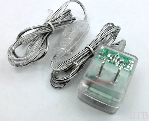 محول الشفافية 12V 1A 24V 0.5A 5V 1A 5v 2a الحالة الشفافية مع 304 مفتاح على كابل DC المزود