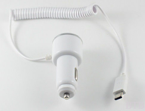 2016 أحدث طراز 12 ~ 24 فولت 5v-2.1A شاحن سيارة معدني مع كابل لشاحن سيارة iPhone المزود