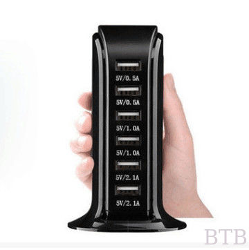 4USB 5USB 6USB 5V 6A 8A 10A شاحن ذكي ذكي QC2.0 QC3.0 شاحن سريع نوع c المزود