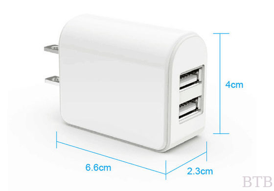 شاحن سفر مزدوج USB 5V 1A 2.1A USB المزود