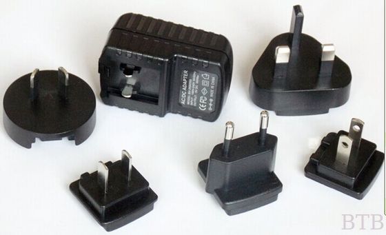 معتمد من قبل CE 12V 1A 12W زاوية مستقيمة مصدر الطاقة المتردد / محول AC DC / محول الطاقة المتبادل المزود