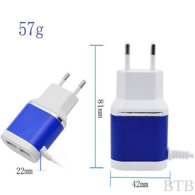 شاحن سريع حائط 2 منفذ USB شاحن حائط محول سفر 5 فولت 3.1A شاحن محمول المزود