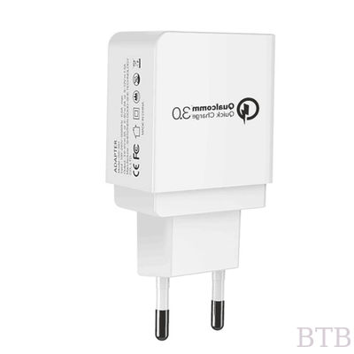 شاحن سفر USB شحن سريع 3.0 شاحن حائط 18W كوالكوم 3.0 محول طاقة USB المزود